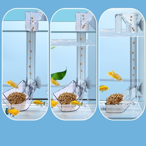 300MM Aquarium Feeding Tube Fish Feeder Tube Clear Acrylic Shrimp Feeding Tube with Hooks and Suction Cups for Aquarium Fish Tank Feeder - size: Aquarium Fish Tank Feeder-300mm