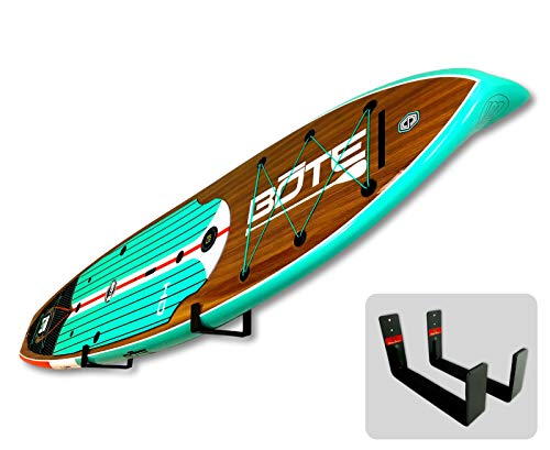 StoreYourBoard Paddle Board Wall Mount Rack, Felt Padded, Holds 50 lbs | Paddle Board Wall Rack, SUP Storage Rack, Paddle Holder, Aluminum, Holds 50 lb