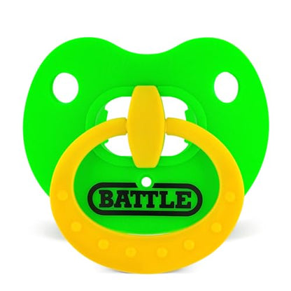 Battle Binky Oxygen Football Mouthguard | Maximum protection for safe secure fit, Built-in airflow channels, No boiling required, Advanced composite material - color: Neon Green/Yellow
