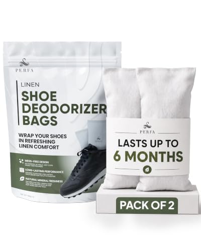 Perfa Shoe Deodorizer Pack of 2 - Linen Scent Odor Eliminator