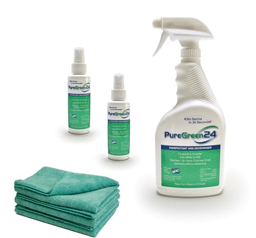 PureGreen24 Disinfectant Spray |Kills COVID-19 Norovirus RSV | Starter Pack