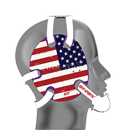 Wrestling Headgear with American Flag Wraps(Adult) - color: Purple