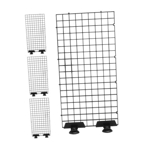 HANABASS 4sets Fish Tank Divider with Clips Aquarium Isolation Board and Bottom Grid Plastic Grate Panel for Easy Separation and Clean Water Management