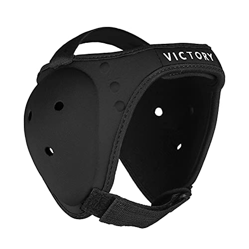 Wrestling BJJ Grappling Headgear - Adjustable Ear Guard - Ultra Soft Ear & Head Guard - Adult & Youth - color: Black, size: Mini