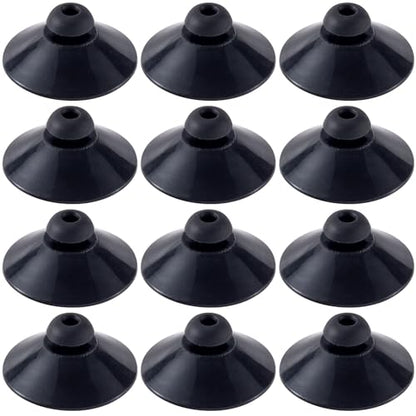OIIKI 12PCS Fish Tank Suction Cup Clips, Black Aquarium Suction Cup Camp Clips for Fish Tank Attachments for Tank Pump, Overhead Line Tube, Fish Tank Aeration Setup - color: Black,12pcs