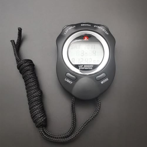 Stopwatch Timer, Digital Stop Watch with 0.01second & 0.001second Timing, Metal 10/100/400 Laps Memory, Rolilink Large dispaly Alarm Clock for Coach Sports Running Marathon - color: 10 Lap With Backlight