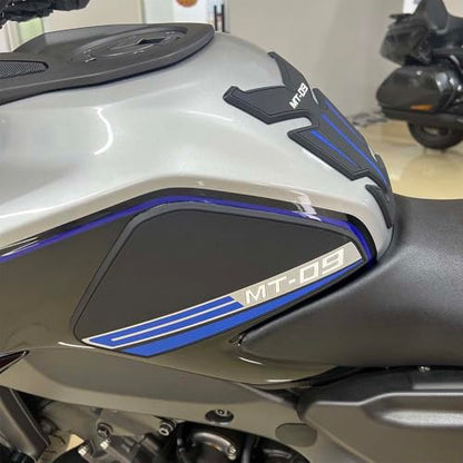 Motorcycle Fuel Tank Rubber Protection Pads for Yamaha MT-09 MT-09 SP 2025 - Anti-Slip Scratch Resistant Tank Traction Grips Sticker Decals (D) - color: Yellow