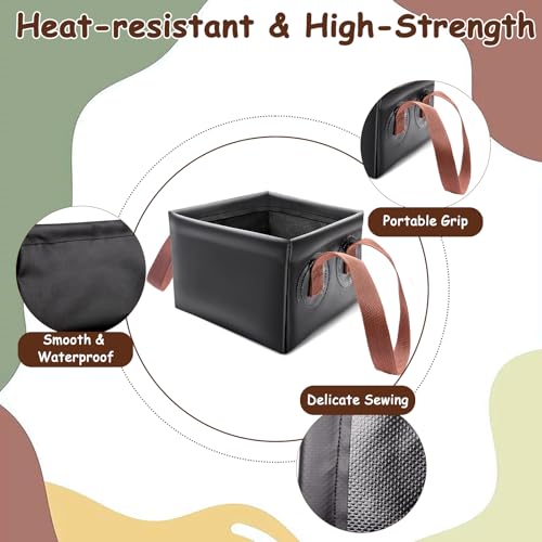 Grill Brush Water Bucket, Collapsible Dunk Tank Grill Brush Bristle Free for Barbecue Cleaner Tank for Steam Grill Brush Cleaning - color: Black