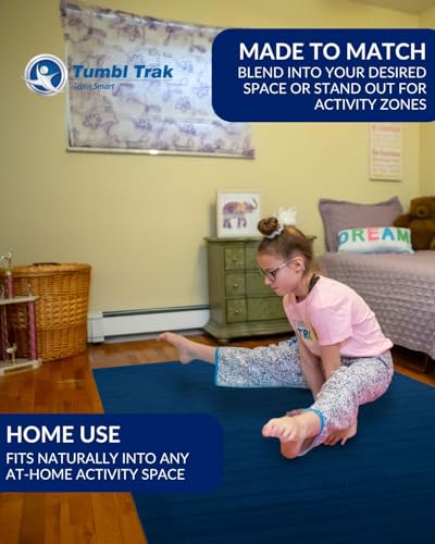 Tumbl Trak Home Tumbling Mat 5ft x 10ft | Roll-Up Carpet Bonded Foam Mat for Gymnastics, Cheerleading, Wrestling, BJJ, and Martial Arts Home Training - color: Charcoal Gray