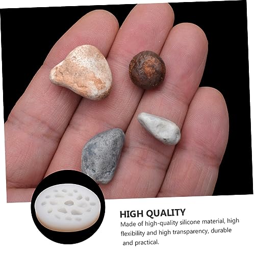 NUOBESTY Irregular Pebble Silicone Mould for DIY Stone Crafting Aquarium Decor Safe Durable Silicone Material for Unique Home Decorations and Gifts