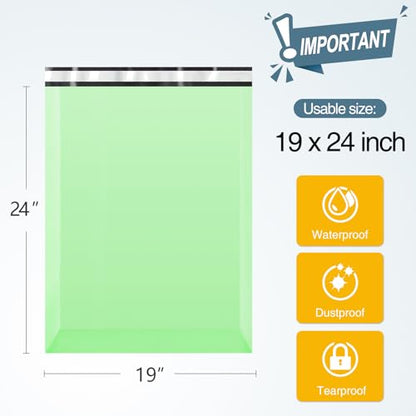 Poly Mailers 19x24 Inch 50pcs Shipping Bags Mint Green Shipping Envelopes Self Seal Mailers Bags Waterproof and Tear-Proof Packaging Bags - color: Mint Green, size: 19x24