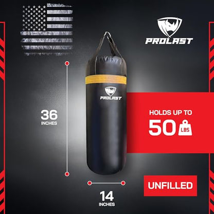 Punching Bag for Experienced and Beginners, Boxing, MMA, Martial Arts, Muay Thai Training Equipment, Hanging, 3ft, 50 lbs, Rhino Logo - color: Yellow, size: Unfilled