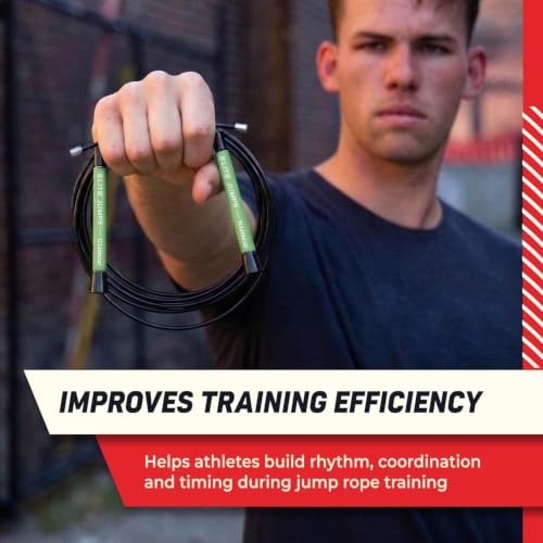 Elite Jumps Surge 3.0 Speed Jump Rope, Double Unders - color: Neon Green, size: Surge 4.0
