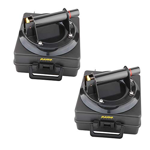 A Pair of DAMO 8" Vacuum Suction Cups for Glass & Granite Lifting,Heavy Duty Glass Lifter, Suction Cup with Hand Pump,with Free Case - style: 8" ABS Handle (2 PCS)