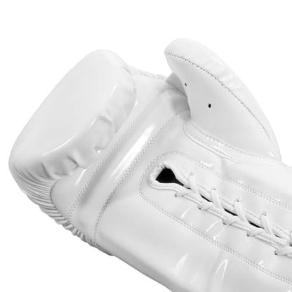 TITLE Boxing Inferno Intensity Lace Training Gloves - MMA, Kickboxing, Punching Bag, Sparring - 14, 16, 18oz - color: White, size: 14 oz