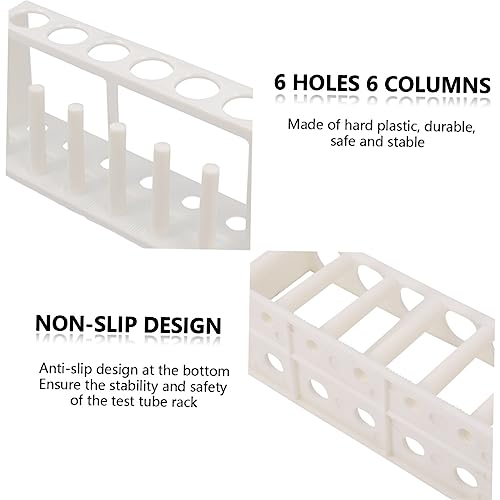 Plastic Test Tube Holder Rack Laboratory Organizer for Water Quality Testing Design for Stability for School Science Experiments
