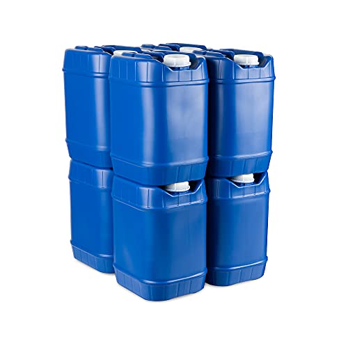 5-Gallon Stackable Water Storage Containers, Emergency Water Storage for Camping and Disaster Preparedness, 40 Gallons - style: 40 Gallon Kit (8 Containers)