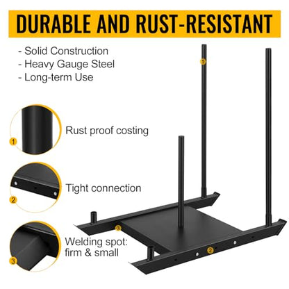 Weighted Power Sled for Speed and Strength Training - Push and Pull Prowler,500LB - style: B
