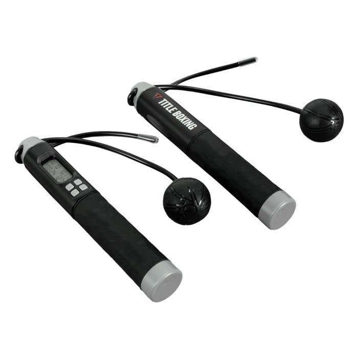Title Boxing Smart Electronic Count Jump Rope - Digital Display, Cordless Option, Removable Weights, and Adjustable Length