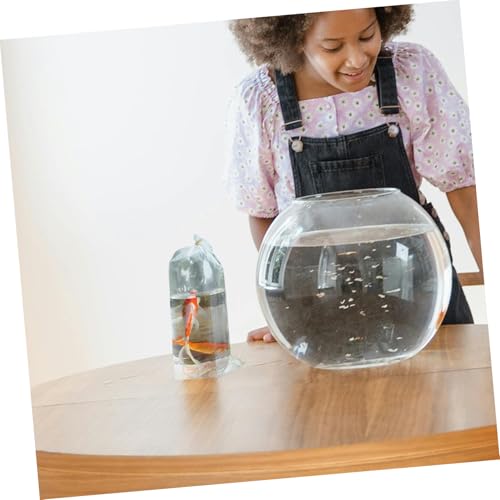 ABOOFAN 50PCS Clear Fish Transport Bags Leak Packaging for Live Fish Aquatic Plants for Aquariums Pet Stores Hobbyists Transparent Design for Easy Monitoring