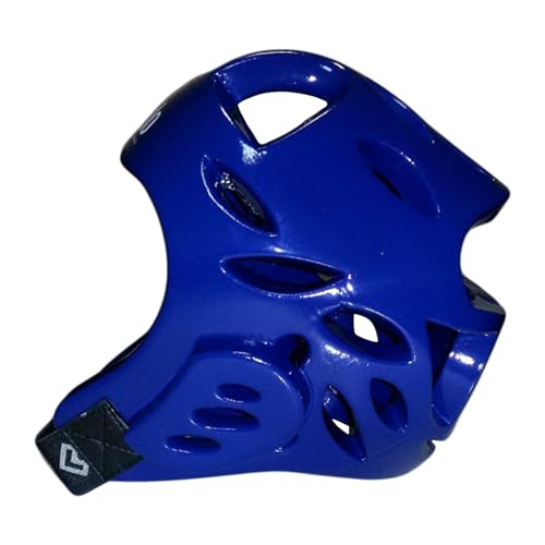 WT Recognized Taekwondo Head Guard - Officially Approved, Molded Foam Construction, Blue & Red Variations, Lightweight Protection for Sparring & Competition - color: Blue, size: Medium