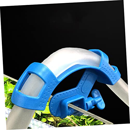 Generic Aquarium Accessories 5pcs Water Tube Clamp Hose Holder for Fish Tank Blue 18mm Glass Clamp Easy to Install
