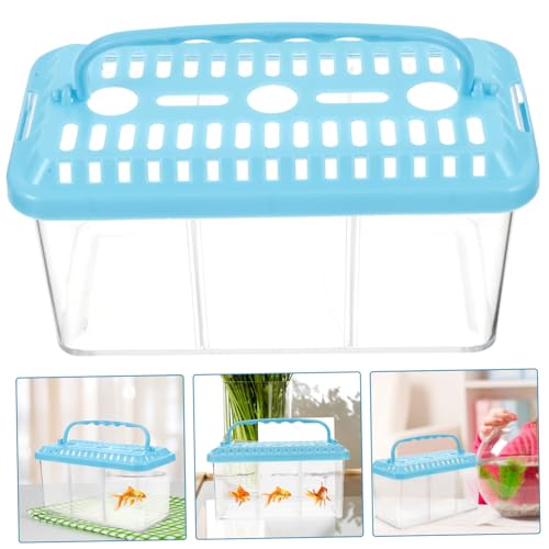 Toyvian 3-Compartment Fish Isolation Box Removable Breeding Tank Divider Multi-Functional Fish Hatchery Container for Aquarium Use