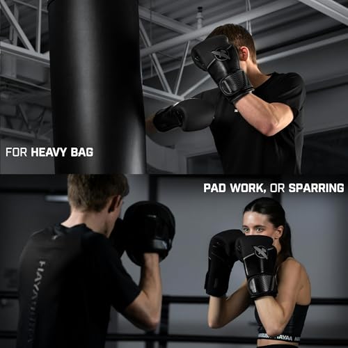 Hayabusa Sport Boxing Gloves - Dual-Splinted - color: Black / Charcoal, size: 10oz