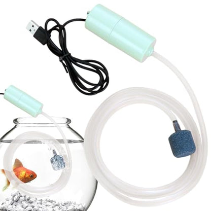 Tiny Water Pump,Mute Aquarium Pump with Uniform Air Bubble | 5V Water Pumps Home Quiet Oxygen Increasing Waterproof for Home Tank - color: Green
