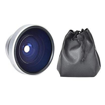 37mm 0.25X Super Fisheye Lens Additional Lens,Aluminum Alloy 2 Part Removable Macro Close-up Shooting Fisheye Effect Wide View Optical Glass Camera Photography Lens, is for 37mm Camera Lens Default
