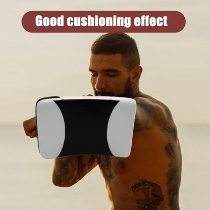 ORFOFE Taekwondo Kick Pad Kicking Target Large Curved Handheld Shield Black White for Martial Arts Training Side Kick Practice