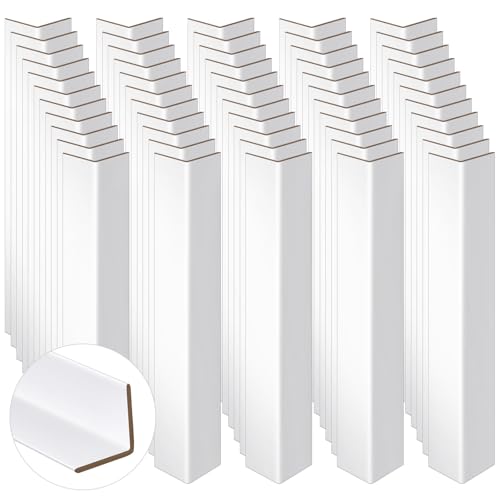 100 Pcs 1.89" x 1.89" x 12" Cardboard Edge Corner Protectors for Packing White Cardboard Corners Protectors for Shipping Transport Storage Reinforced Guards for Pallets and Furniture