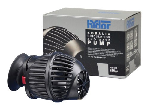 Hydor Koralia Nano Aquarium Circulation Pump, Includes Built-In Cable Protector, 240 GPH, Measures 2.4-Inches & is Ideal for Fresh or Salt Water Use - style: 240 gph