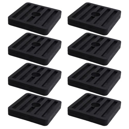 8 Pack Anti Vibration Pads Air Conditioner Rubber Vibration Isolator Square Rubber Vibration Absorber 1.77" x 1.77" x 0.31"