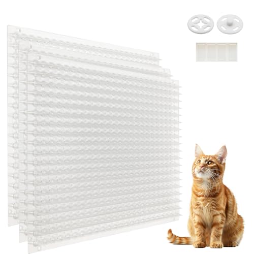 Mardili 12 Pack Scat Mat for Cats with Spikes, Cat Repellent Mat Deterrent Indoor, Training Pads Keep Dogs and Cats Off Couch, Bed, 16 x 13 Inch Garden Scat Mats Outdoor