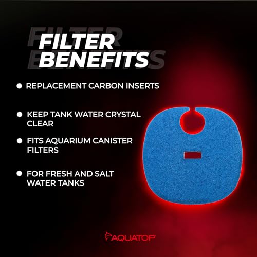 AquaTop Coarse Blue Filter Sponge with Bag & Header - Fits FZ9 Canister Filter - Traps Large Waste for Cleaner Water - Ideal for Fresh & Saltwater