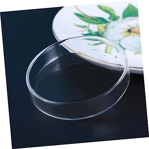 Clear Glass Shrimp Food Feeder Bowl Small Round Aquarium Dish for Fish Reptiles Ornamental Supplies Glass Design for Feeding Fish Tanks