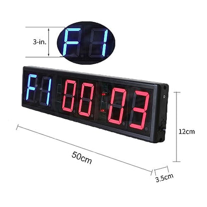 Race Timer, Sports Timer 3 Inch Aluminum Alloy Interval Gym Boxing Competition Training Timing Group Countdown Stopwatch