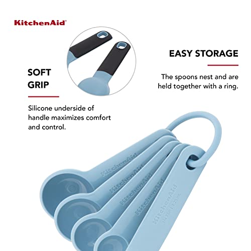 KitchenAid Universal Measuring Spoon Set, 5-Piece, Blue Velvet - color: Blue Velvet