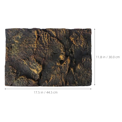 UKCOCO 3D Reptile Tank Background 17.51"x11.81"x1.77" PU Rock Panel, Cut-to-Fit for Terrarium, Aquarium & Turtle Snake Bearded Dragon Habitat