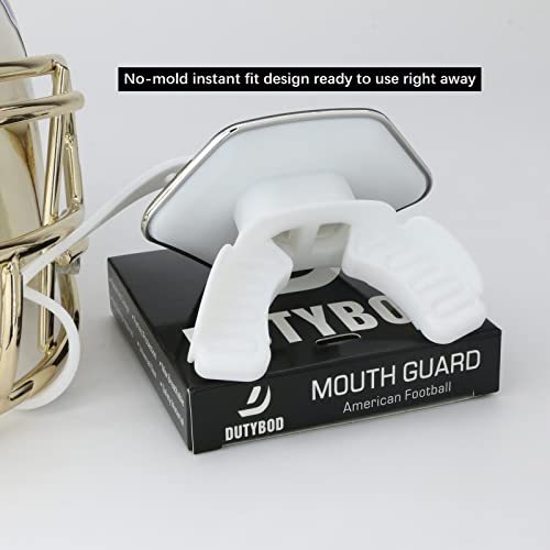Football Mouth Guard Double Braces Mouth Guard Upper and Lower Teeth Protection Mouth Guard No Boil-Instant Fit for Youth and Adults (Silver) - color: Silver