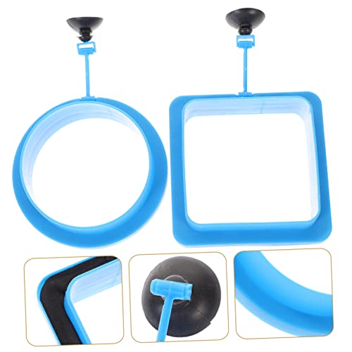 BESPORTBLE 2Pcs Wear Resistant Aquarium Feeding Circles Fish Feeder Rings with Suction Cup for Aquariums Prevent Food Waste and Maintain Water