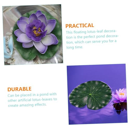 10pcs Emulation Lotus Leaves Floating Pond Decoration 17cm Simulation Water Lily Pads Artificial Plant Decor for Aquarium Garden Pool Display