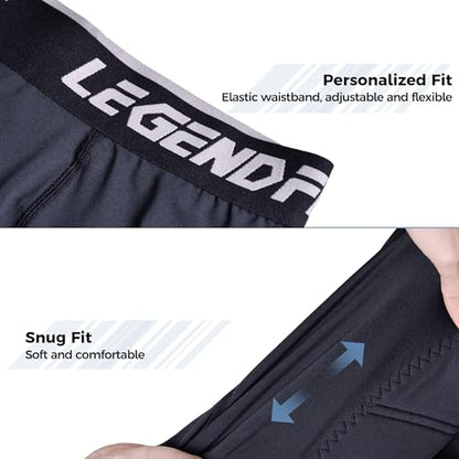 Men Baseball Padded Sliding Shorts with Cup Pocket N0 Cup - color: Black, size: Medium