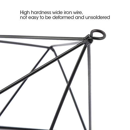 Air Plant Holder,Metal Geometric Hanging Airplants Plant Hanger, Freestanding Hanging Geometric Plant Stand, Flower Hanger Moss Fern Plant Pot Decor(Black)