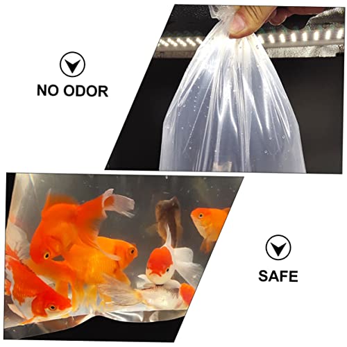 Ciieeo 50Pcs Leak-Proof Plastic Fish Shipping Bags Creative Aquarium Transport Bags for Safe and Packing