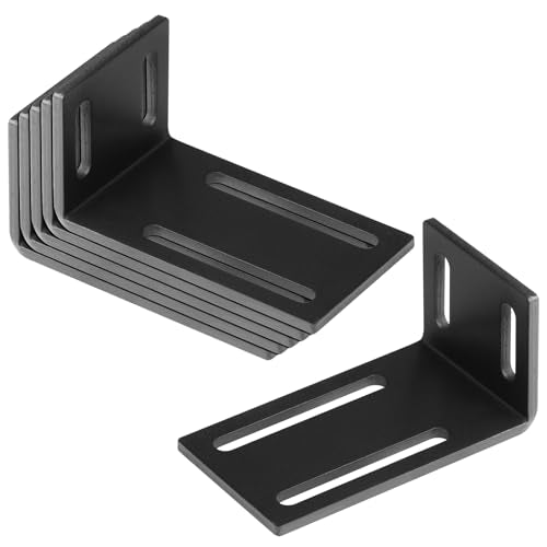 6 PCS Heavy Duty Aluminum Slotted L Bracket, Boat Fuel Tank Mounting Bracket, 3-1/2" x 2" x 1-3/4", 5/32" Thickness