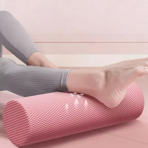 12 Inch EVA Soft Dot Foam Roller for Muscle Therapy, Yoga and Balance Exercises, High-Density Massage Roller, Foam Roller for Back, Legs for Home, Gym and Travel (Pink#M) - color: Pink#m