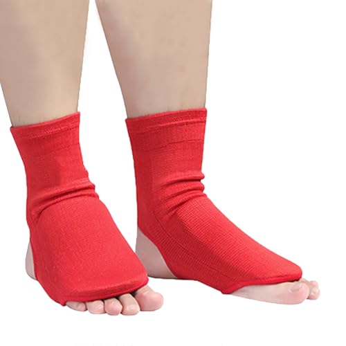 Training Instep Guards Boxing Kickboxing Foot Protector Gear Sports Feet Gear Support for Men Women Kids - color: Red, size: Large