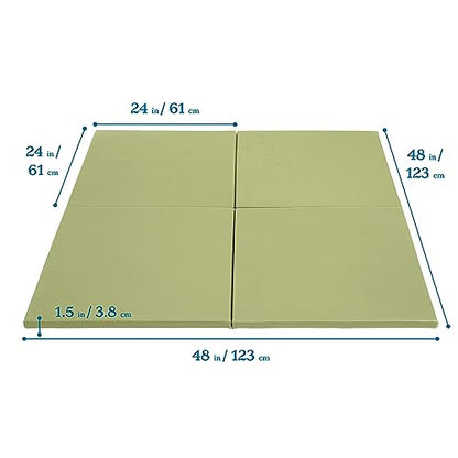 ECR4Kids SoftZone Play Patch Activity Mat Squares, Modular Playmat, Fern Green, 4-Pack - color: Fern Green